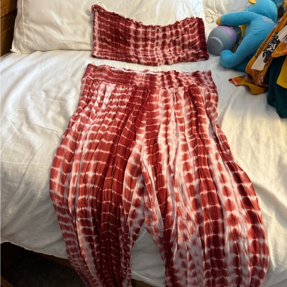 Tye die wide leg pants set - Picture 2 of 2